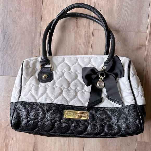 Betsey Johnson Bags Betsey Johnson Black And White Quilted Mini